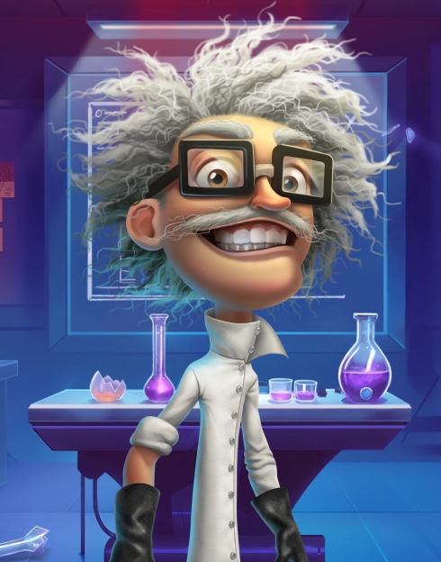 Mad Scientist: Breaking Beakers – Hold and Win