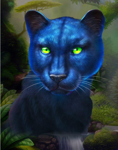 Majestic Blue Panther